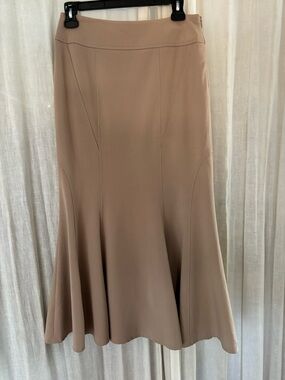 Fishtail neutral tan maxi skirt by Maakif Sz 2 XS